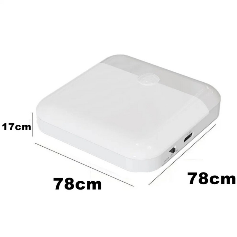 Αισθητήρας κίνησης LED Νυχτερινό φως Επαναφορτιζόμενη λάμπα νυκτός Ασύρματη ντουλάπα κουζίνας υπνοδωμάτιο Φως τοίχου φωτιστικό PIR Επαγωγική λάμπα