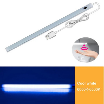 Επιτραπέζιο φωτιστικό λωρίδας LED 12V USB Διακόπτης κίνησης με αισθητήρα κίνησης 20/30/50cm Φώτα κουζίνας LED κάτω από το ντουλάπι