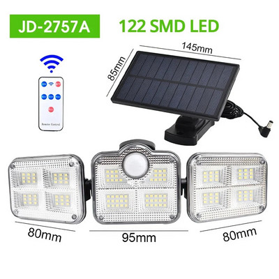 138/122 šviesos diodų lauko saulės šviesa saulės kolektoriai LED sieninė lempa judesio jutiklis gatvės lempa balkonas sodo apdaila saulės šviesa