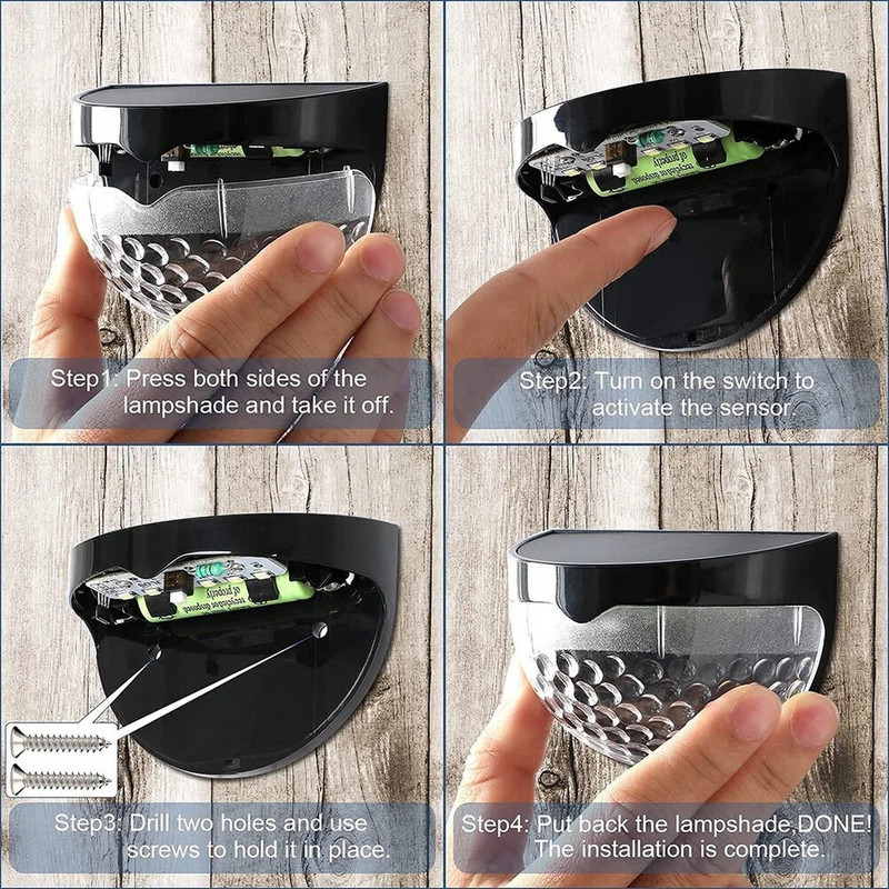 LED päikesevalgusti välisseinavalgustid energia aiavalgustid veekindlad päikeseaiavalgustid jõulukaunistustega LED-valgustid