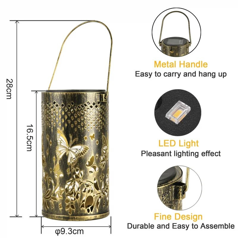 Butterfly Shadow päikesevalgusti välitingimustes veekindel päikesevalgusti retro päikeselaterna projektsioonvalgus päikeseenergia aiavalgusti Väliskujundus