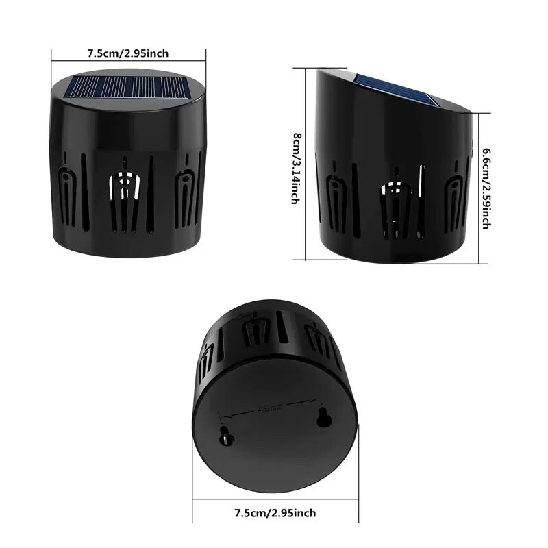 Záhradné solárne plotové svetlo LED vonkajšie dekoratívne ABS tieňové nástenné svietidlo IP65 vodotesné 360 stupňové žiarenie RGB farebné LED svetlá