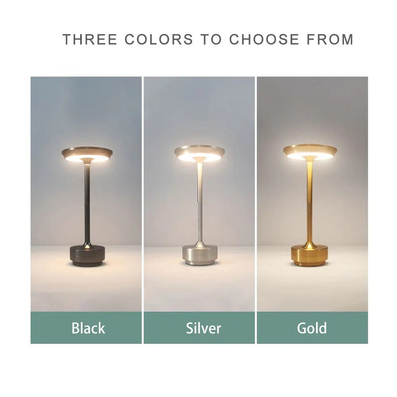 Nabíjateľná stolová dekoračná svetelná dotyková 5V USB LED nočná lampa do kaviarne, baru, reštaurácie, spálne, štúdie, nočných stolíkov