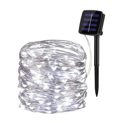 Solárne LED svetlo 32m/22m/12m, vonkajšie, girlandové, LED, solárne, záhradné, vonkajšia, víla, girlanda, vianočná dekorácia, 1 balenie