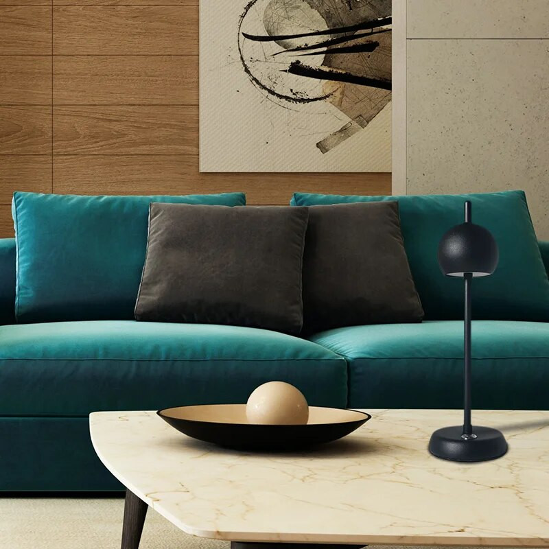 Luksuslik kaasaskantav voodiaku, juhtmevaba restoran, juhtmeta laetav LED-laualamp puutelüliti Juhtmeta lauavalgusti