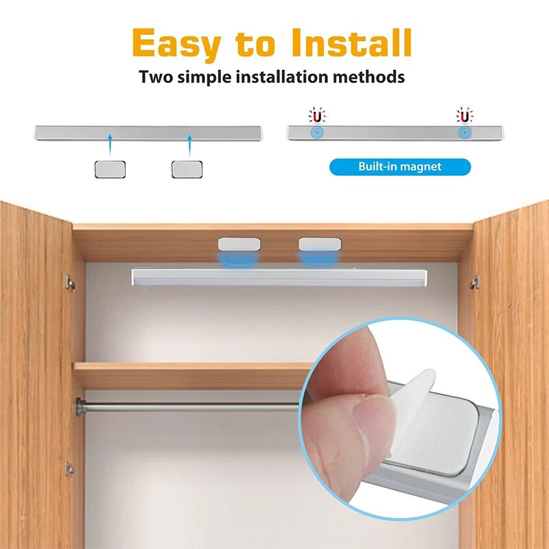 Kapialused tuled Liikumisandur Öövalgus Laetav Juhtmeta LED-lamp Magamistuba Köök Kapp Trepikojad Avaleht