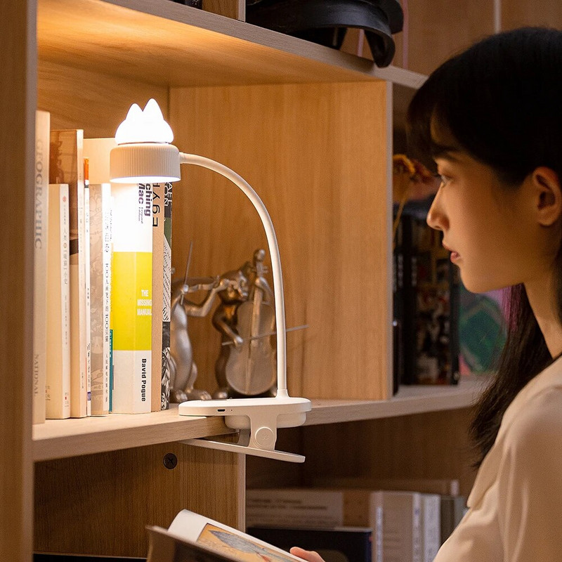 Armas kassi laualamp USB-laadimisklambriga kokkuklapitavad tuled 3 käiguga reguleeritav laualugemisvalgusti LED öölamp 360 ° paindlik