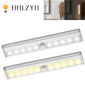 HHLZYH PIR LED induktsioon liikumisanduriga kapp Öövalgusti LED-kapi lamp Patarei toitega seinalamp köögi riidekapi jaoks