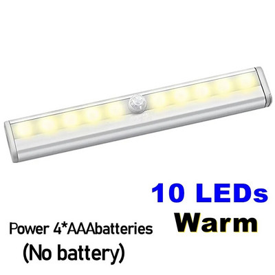 HHLZYH PIR LED induktsioon liikumisanduriga kapp Öövalgusti LED-kapi lamp Patarei toitega seinalamp köögi riidekapi jaoks