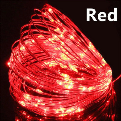 10/20/30M USB LED șir lumini cu sârmă argintie ghirlandă lumini rezistente la apă pentru decorarea petrecerii de nuntă de Crăciun