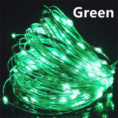 10/20/30M USB LED șir lumini cu sârmă argintie ghirlandă lumini rezistente la apă pentru decorarea petrecerii de nuntă de Crăciun