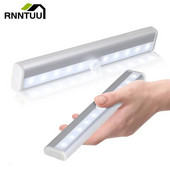 Φως με αισθητήρα κίνησης Ασύρματα LED νυχτερινά φώτα Ανιχνευτής με μπαταρίες Διακοσμητικό φωτιστικό τοίχου Σκάλα Ντουλάπα Δωμάτιο Φωτιστικό διάδρομου