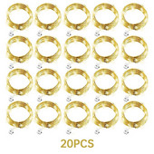 Pachet de 20 de lumini zâne 20 led 2 m sârmă argintie de cupru alimentate cu baterii lumini pentru decorațiuni pentru petrecerea de nuntă decor de Crăciun