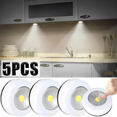 5/1 ΤΕΜ. COB LED Φωτάκι αφής κάτω από το ντουλάπι LED Ασύρματο φωτιστικό τοίχου Ντουλάπα Ντουλάπα ντουλάπα συρτάρι για υπνοδωμάτιο κουζίνας νυχτερινό φως