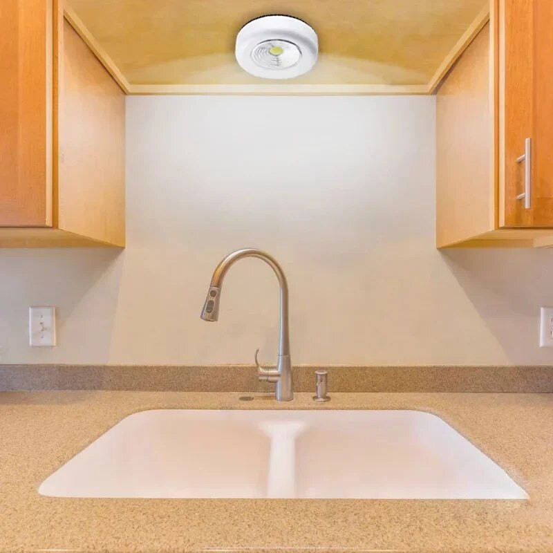 5/1 vnt COB LED jutiklinis apšvietimas po spintele Led belaidis sieninis šviestuvas Drabužių spinta spintelės stalčių spinta miegamojo virtuvei nakties šviesa