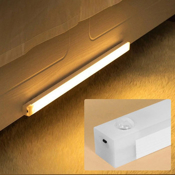 Ασύρματο φωτιστικό LED νυχτερινής κίνησης Αισθητήρας κίνησης Φωτιστικό ντουλάπι νύχτας για ανιχνευτή υπνοδωματίου κουζίνας Φωτιστικό ντουλάπι σκάλας