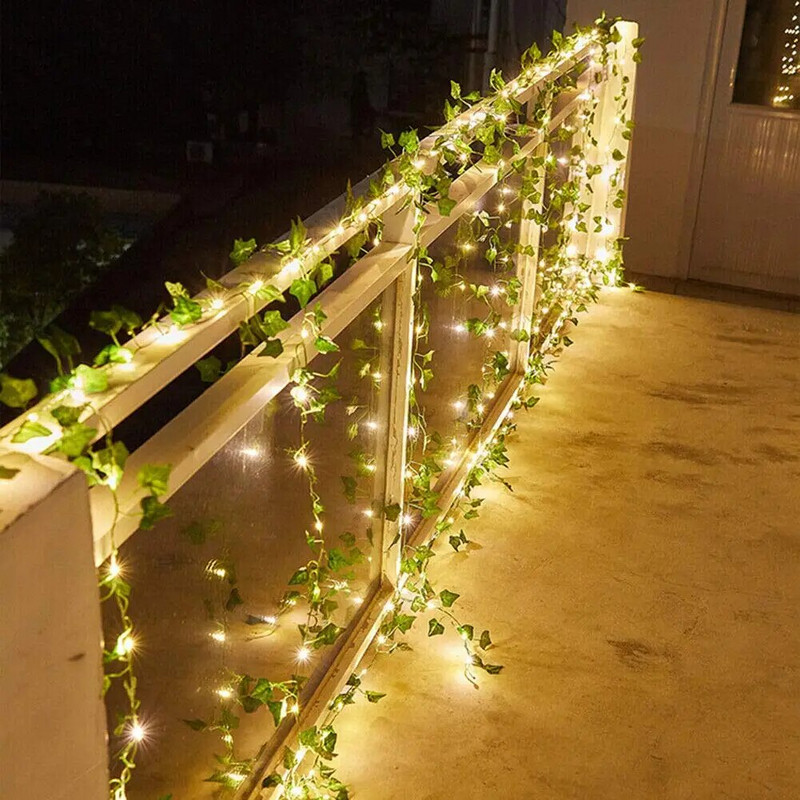 „Fairy Lights“ saulės lemputės „Klevo lapų“ vandeniui atspari lauko girlianda 10M/5M/2M saulės lempa Kalėdų sodo vestuvių vakarėlio dekoravimas