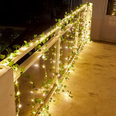 Lumini LED 2M 20LED/ 5M 50LED Ghirlanda frunze de arțar Lumini de Crăciun pentru casa Dormitor Decorarea peretelui terasa