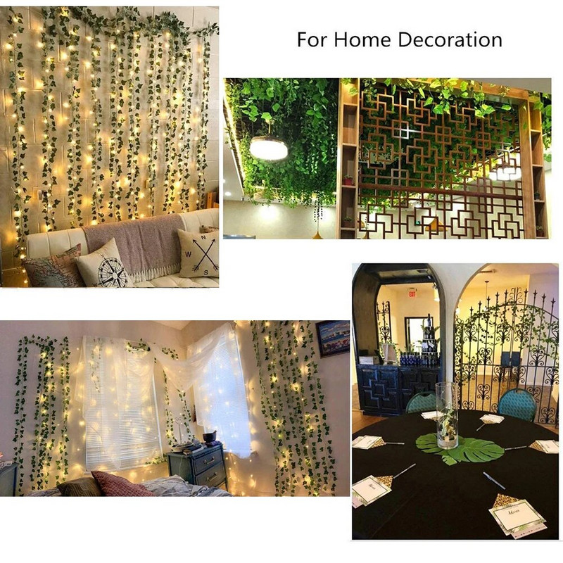 LED String Lights 2M 20LED/ 5M 50LED Maple Leaf Garland Christmas Fairy Lights για Διακόσμηση βεράντας τοίχου υπνοδωματίου σπιτιού