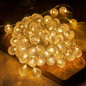 LED-uri minge de cristal mici lumini de atmosferă de Crăciun lumini intermitente șiruri de bec mic dormitor decora ins bead USB lampă