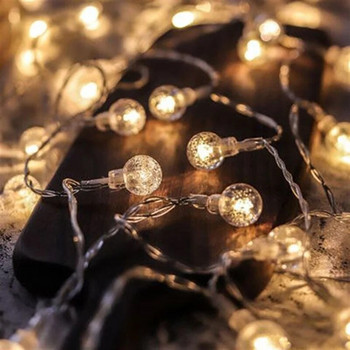 LED μικρή κρυστάλλινη μπάλα Χριστουγεννιάτικη ατμόσφαιρα φωτάκια που αναβοσβήνουν Φώτα χορδής που αναβοσβήνουν μικρή λάμπα φωτός κοιτώνα διακοσμούν λάμπα USB με χάντρες