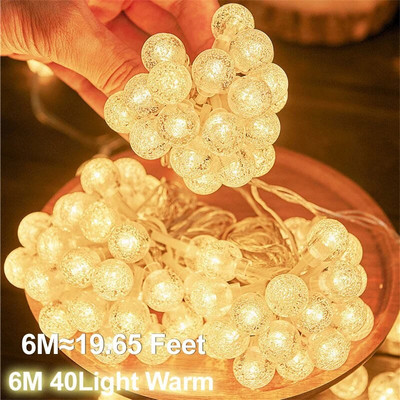 LED-uri minge de cristal mici lumini de atmosferă de Crăciun lumini intermitente șiruri de bec mic dormitor decora ins bead USB lampă