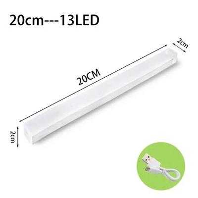 LED naktinis apšvietimas 10/20/30/50 CM judesio jutiklio šviesa belaidė USB LED spintelės šviesa spintos lempa virtuvės spintelei miegamajame