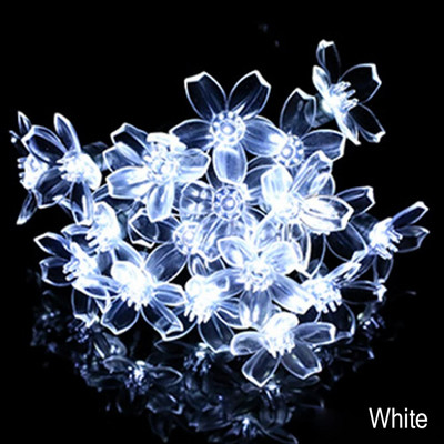1 buc lumini cu zâne pentru flori, lumini cu baterii, șiruri luminoase, rezistente la apă, 10/20/30/40 LED, lumini cu flori de cireș pentru decorarea nunții Patry