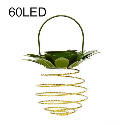24LED Ηλιακό Φορητό Ανανά Φωτιστικό Κήπου Σφυρήλατο σίδερο Φανάρι χάλκινο σύρμα κρεμαστό φωτιστικό γιορτινή διακόσμηση αδιάβροχο εξωτερικού χώρου