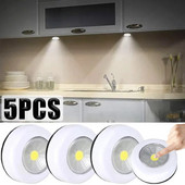 5/1 ΤΕΜ. COB LED Φωτάκι αφής κάτω από το ντουλάπι LED Ασύρματο φωτιστικό τοίχου Ντουλάπα Ντουλάπα ντουλάπα συρτάρι για υπνοδωμάτιο κουζίνας νυχτερινό φως