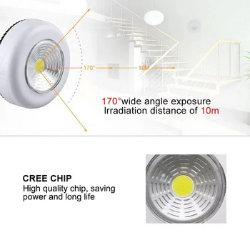 5/1 ΤΕΜ. COB LED Φωτάκι αφής κάτω από το ντουλάπι LED Ασύρματο φωτιστικό τοίχου Ντουλάπα Ντουλάπα ντουλάπα συρτάρι για υπνοδωμάτιο κουζίνας νυχτερινό φως