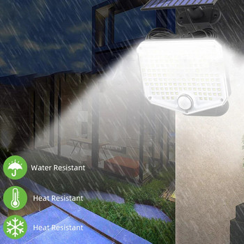 Solar Motion Lights Led COB Outdoor Solar Powered Flood Security Lights με τηλεχειριστήριο IP65 αδιάβροχα φώτα τοίχου