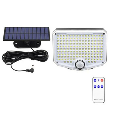 Solar Motion Lights LED COB välistingimustes päikeseenergial töötavad üleujutuste turvavalgustid koos kaugjuhtimisega IP65 veekindlate seinavalgustitega