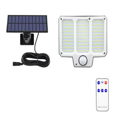 Solar Motion Lights LED COB välistingimustes päikeseenergial töötavad üleujutuste turvavalgustid koos kaugjuhtimisega IP65 veekindlate seinavalgustitega