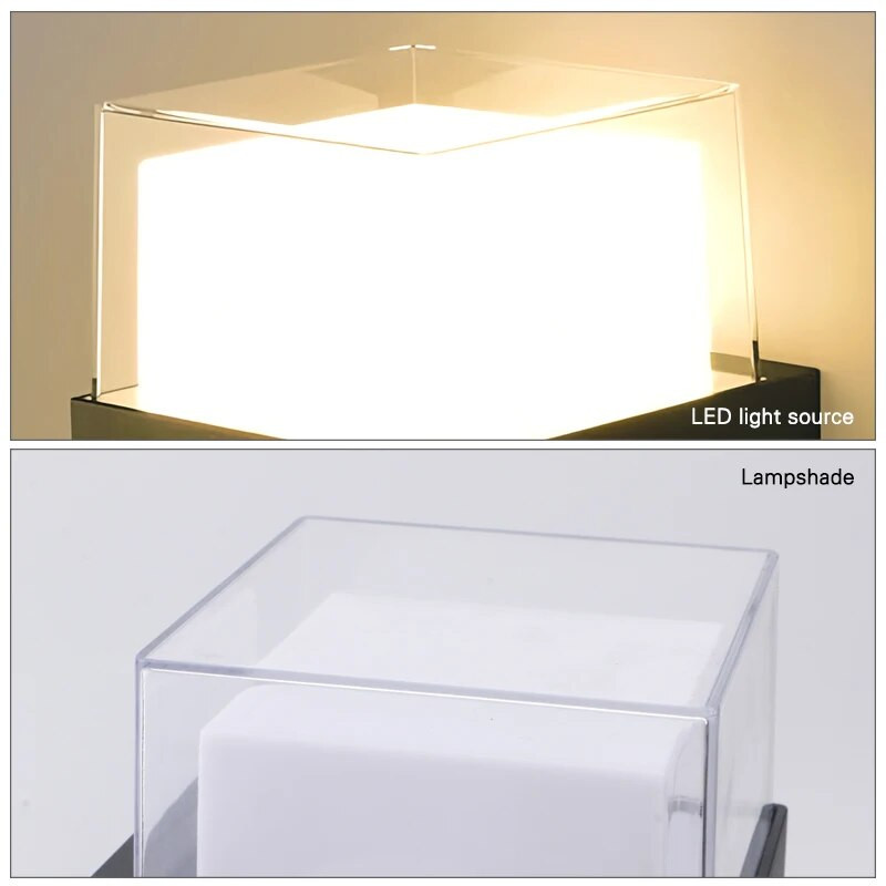 Vanjska zidna svjetiljka Vodootporne LED zidne svjetiljke AC85-265V 10W Unutarnja svjetiljka za trijem Dekoracija soba Noćne svjetiljke za prolaze u dvorištu