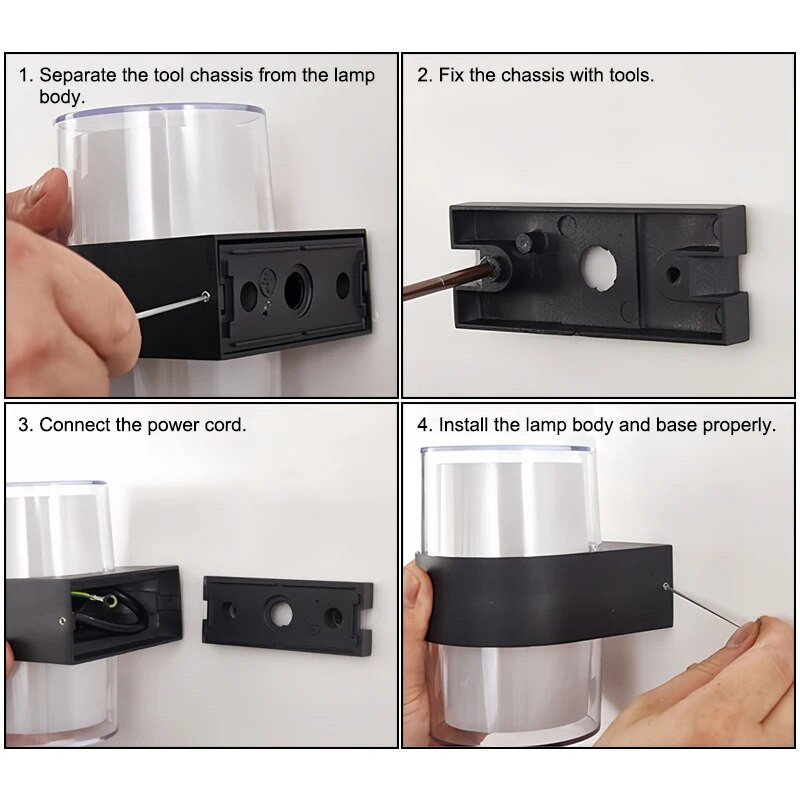 Vanjska zidna svjetiljka Vodootporne LED zidne svjetiljke AC85-265V 10W Unutarnja svjetiljka za trijem Dekoracija soba Noćne svjetiljke za prolaze u dvorištu