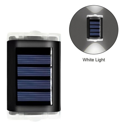 LED saulės sieninis šviestuvas lauko vandeniui atsparus aukštyn ir žemyn Šviečiantis apšvietimas Sodo apdaila Saulės šviestuvai laiptai tvora Saulės lempa