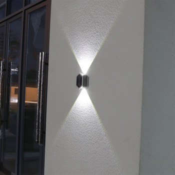 LED външна водоустойчива IP65 стенна лампа за веранда, градинска стенна лампа и вътрешна спалня, хол, декорация за градинско осветление, лампа