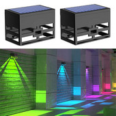 2/4 ks solárne nástenné svietidlo vonkajšie vodotesné balkónové záhradné dekorácie LED svetlo RGB solárne schody plotové osvetlenie