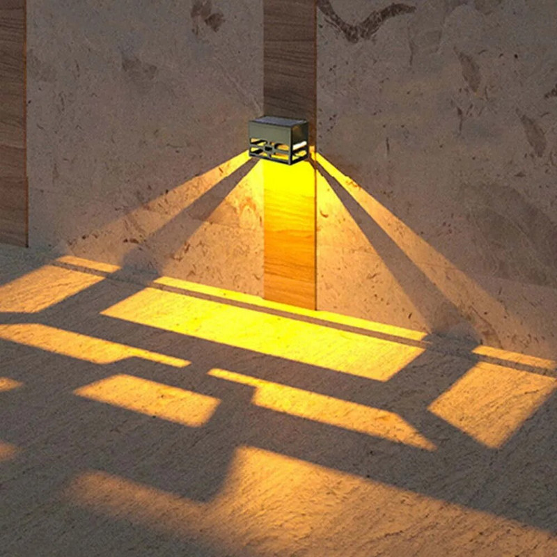 2/4 ks solárne nástenné svietidlo vonkajšie vodotesné balkónové záhradné dekorácie LED svetlo RGB solárne schody plotové osvetlenie