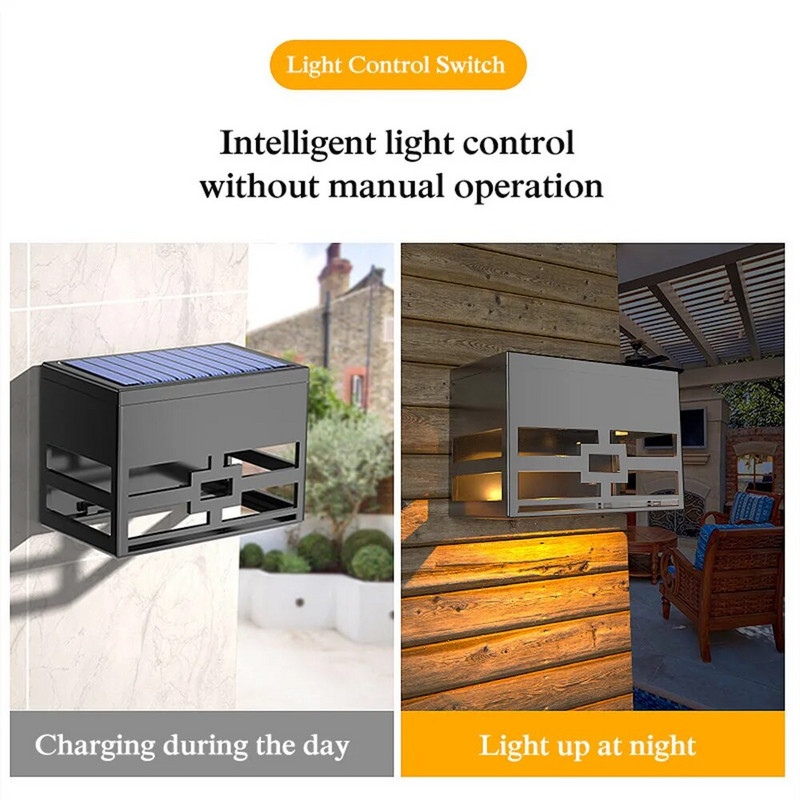 2/4 ks solárne nástenné svietidlo vonkajšie vodotesné balkónové záhradné dekorácie LED svetlo RGB solárne schody plotové osvetlenie