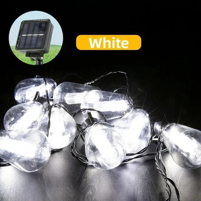 LED Solar String Lights IP65 Αδιάβροχη Χριστουγεννιάτικη Διακόσμηση Εξωτερικού Λαμπτήρα Ρετρό Γιορτινή γιρλάντα Έπιπλα κήπου Νεράιδα