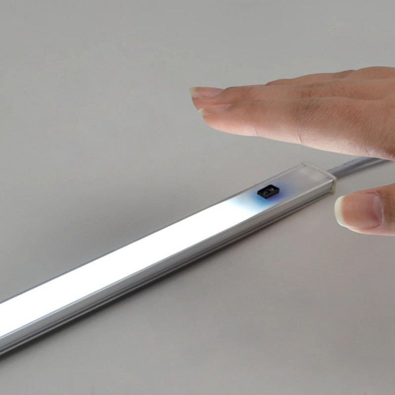 Έξυπνη λωρίδα LED με τροφοδοσία USB 5V Αισθητήρας σάρωσης χεριού Προφίλ αλουμινίου Φωτιστικό Ντουλάπα κουζίνας Ντουλάπες Οπίσθιος φωτισμός