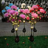 LED solárne svetlá vodotesné klinčekové kvety ruže darček na Deň matiek záhradné svetlo rozprávkové girlandové svetlá pre dvorný trávnik