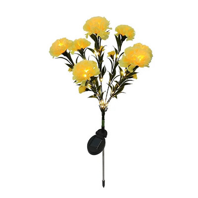 LED solárne svetlá vodotesné klinčekové kvety ruže darček na Deň matiek záhradné svetlo rozprávkové girlandové svetlá pre dvorný trávnik