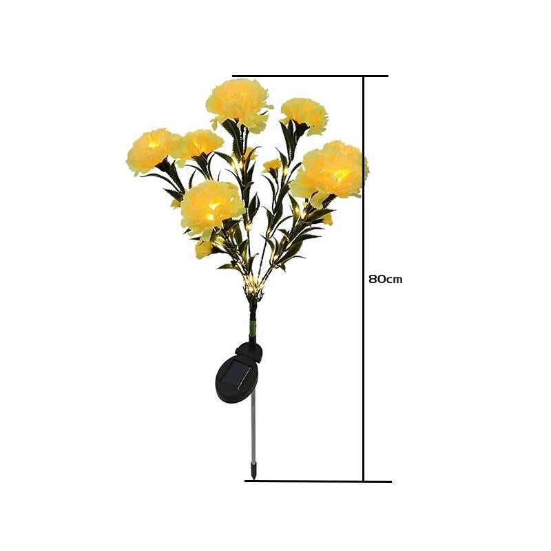 LED solárne svetlá vodotesné klinčekové kvety ruže darček na Deň matiek záhradné svetlo rozprávkové girlandové svetlá pre dvorný trávnik