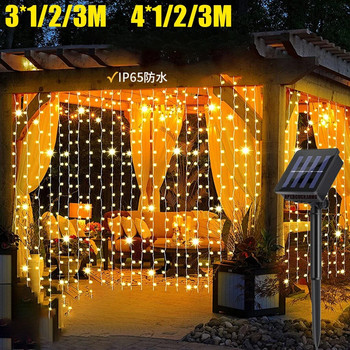 Светлина за завеси LED нишка за свързване Новогодишен гирлянд 3x1/3x2/3x3/6x3m Коледна украса за дома 2023 Festoon