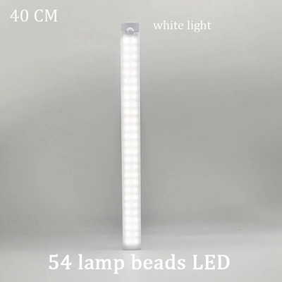 10-40 cm riba valguse liikumisandur LED kapi all tuled USB laetav hämardatav valgustus garderoobikapi koridoris