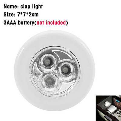 LED Ασύρματο φωτιστικό νυκτός Ντουλάπες με μπαταρίες Έπιπλα κρεβατοκάμαρας κομοδίνο Πρέσα χεριού Νυχτερινά φωτιστικά Κουζίνας Φωτιστικά Τουαλέτας