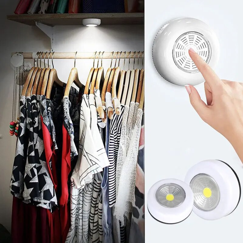 LED belaidė naktinė lemputė su baterijomis maitinamos spintos Baldai Miegamojo prie lovos Rankinė spauda Naktinės lempos Virtuvės Tualeto Apšvietimas Šviestuvai